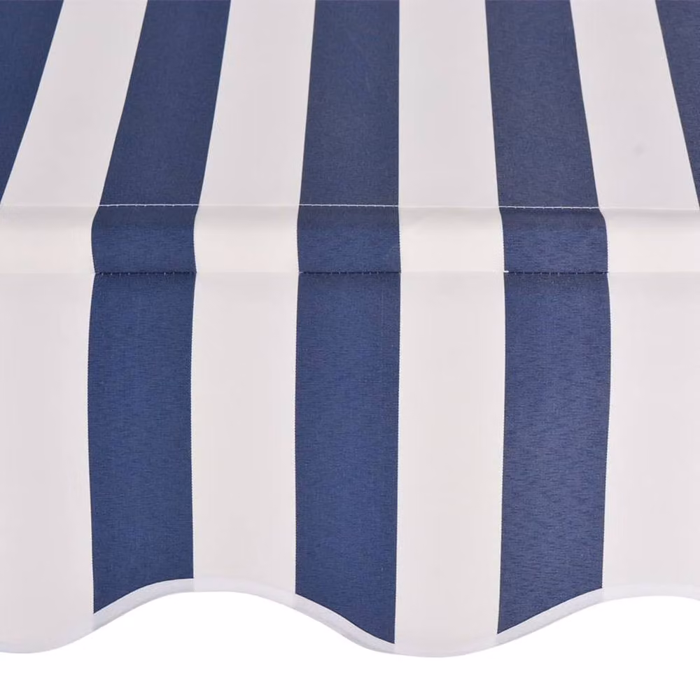 Berkfield Home Manual Retractable Awning, Blue and White Stripes, Width: 300 cm – 3