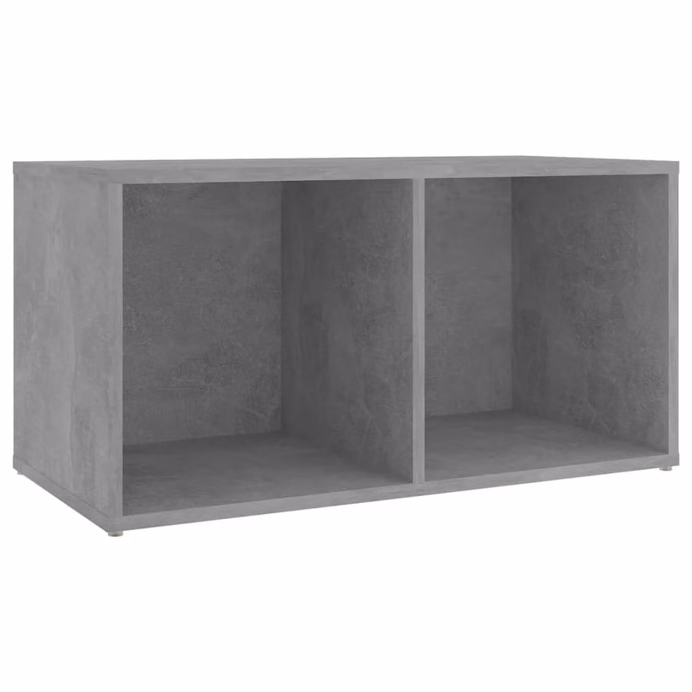 Berkfield Home Set of 2 TV Cabinets in Concrete Grey, Engineered Wood, W/D/H: 72 x 35 x 36.5 cm – 4