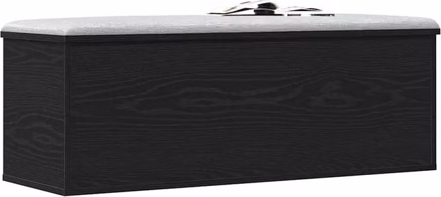 Berkfield Home Storage Box in Black Oak, W/D/H: 102 x 35 x 35 cm