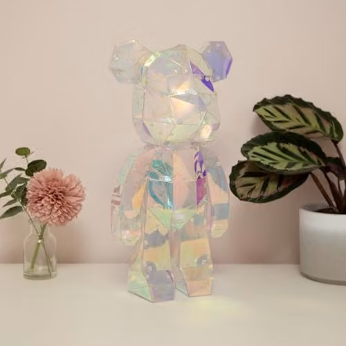 Garden Greatness Starlightz LED Bear Decorative Lamp in Beige and Multicolour, H: 41.0 cm, W: 21.0 cm, D: 21.0 cm – 2