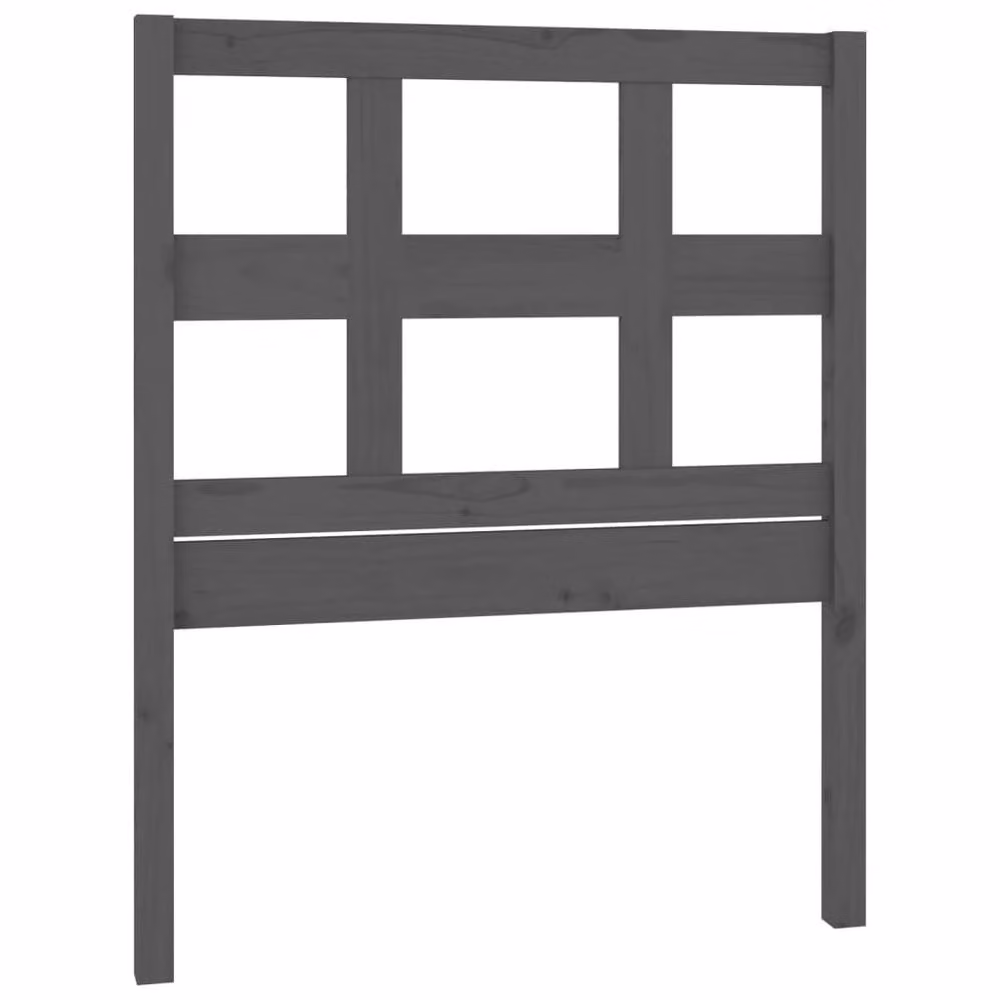 Berkfield Home Beautiful Bed Headboard in Grey Solid Pine, W/D/H: 95.5 x 4 x 100 cm – 2