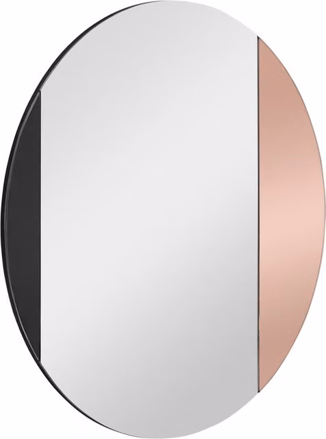 MH London Alpha Classic Round Wall Accent Mirror in Gold and Black