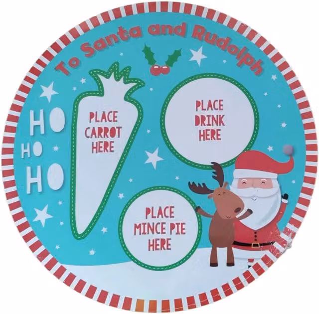 PMS Multicoloured Christmas Eve Santa Treat Cork Placemat