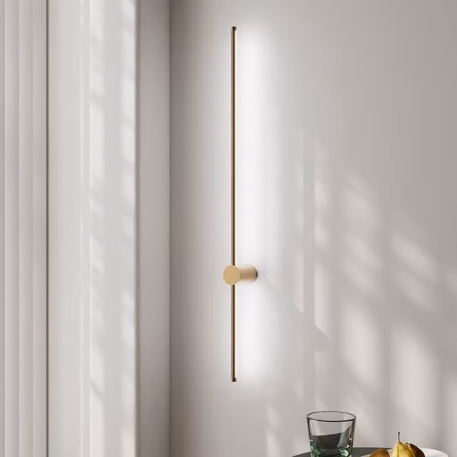 Living Star Modern Adjustable LED Cylinder Wall Light in Gold/Brass