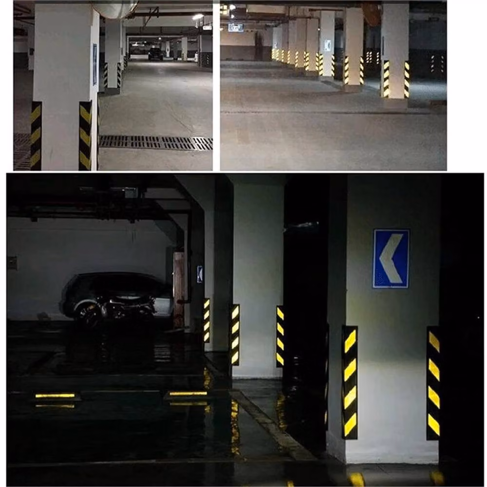 Kelvenix 2-Piece Reflective Black Corner Wall Guards, W: 520 mm, L: 10000 mm – 3