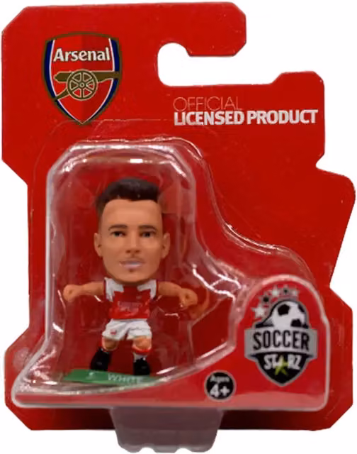 SoccerStarz Arsenal Ben White Home Kit Classic Mini Figure, Red and White, Height: 5 cm