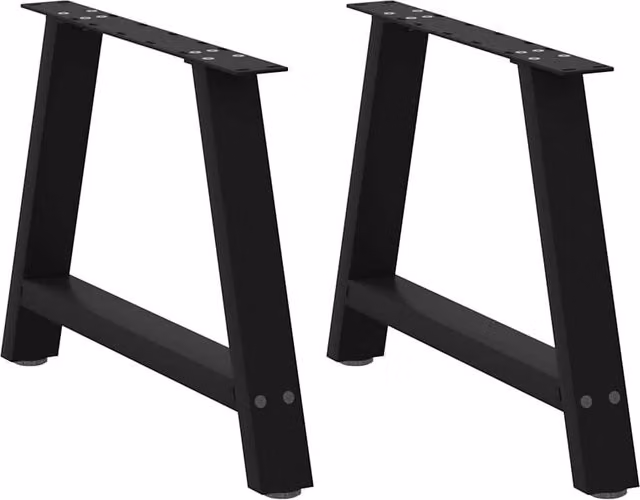 Berkfield Home A-Shaped Steel Coffee Table Legs, 2 Pieces, Black, H: 60 cm, W: 42.5 cm, D: 43 cm – 1