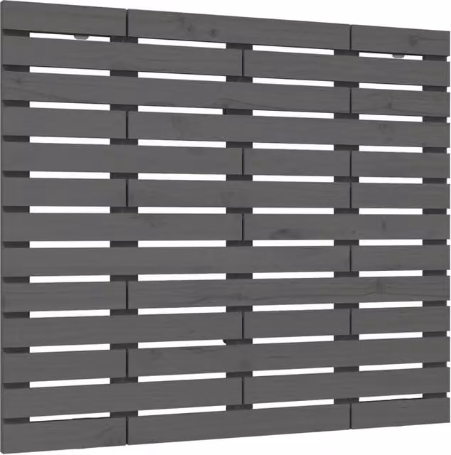 Berkfield Home Grey Rustic Solid Pine Wall Mounted Headboard W/D/H: 106 x 3 x 91.5 cm