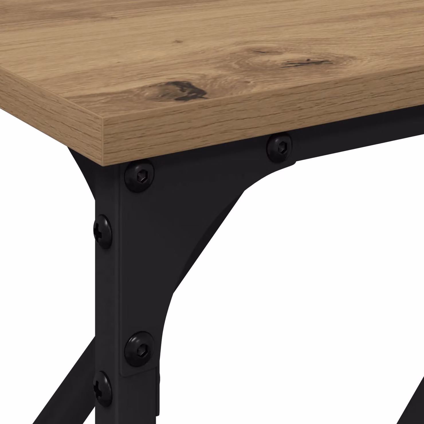 Berkfield Home Artisan Oak Console Table in Brown, W/D/H: 180 x 23 x 75 cm – 2