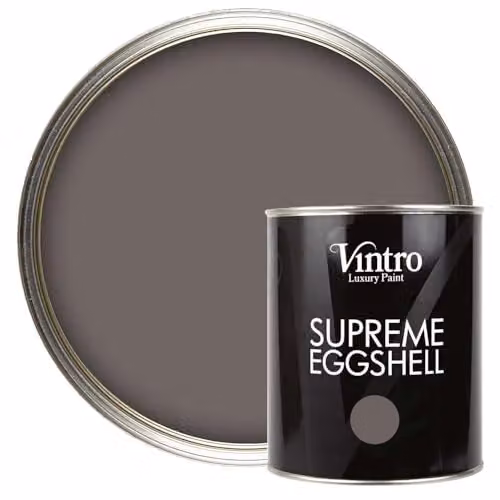 Vintro Fresco Taupe Eggshell Paint, 1 Litre, for Interior and Exterior Walls, Wood and Trim