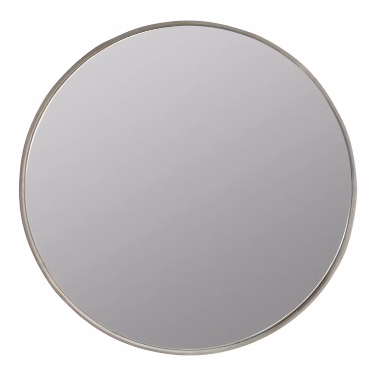 Dome Deco CHAO Round Wall Mirror in White and Silver