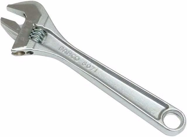 Bahco 8069C Chrome Adjustable Wrench, Silver, 100 mm