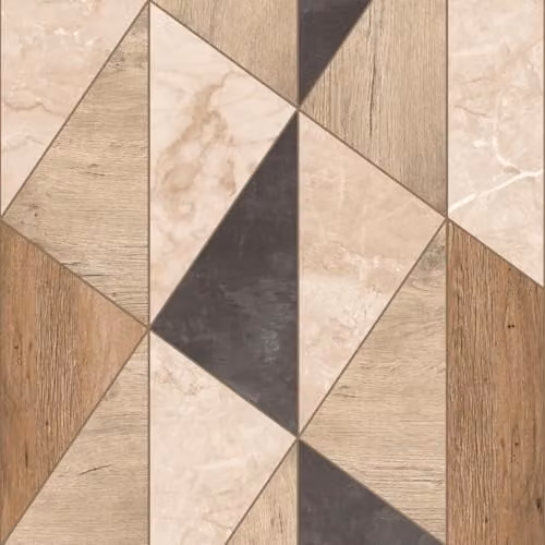 Grandeco Vigo Woodblock Geometric Textured Wallpaper, Brown and Gold – 1