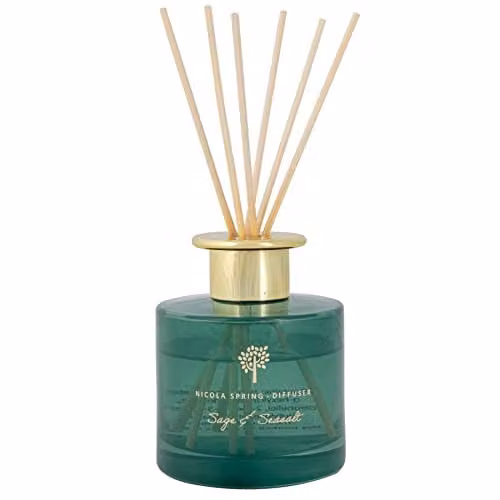 Nicola Spring Sage & Seasalt Scented Reed Diffuser, 200ml, Green