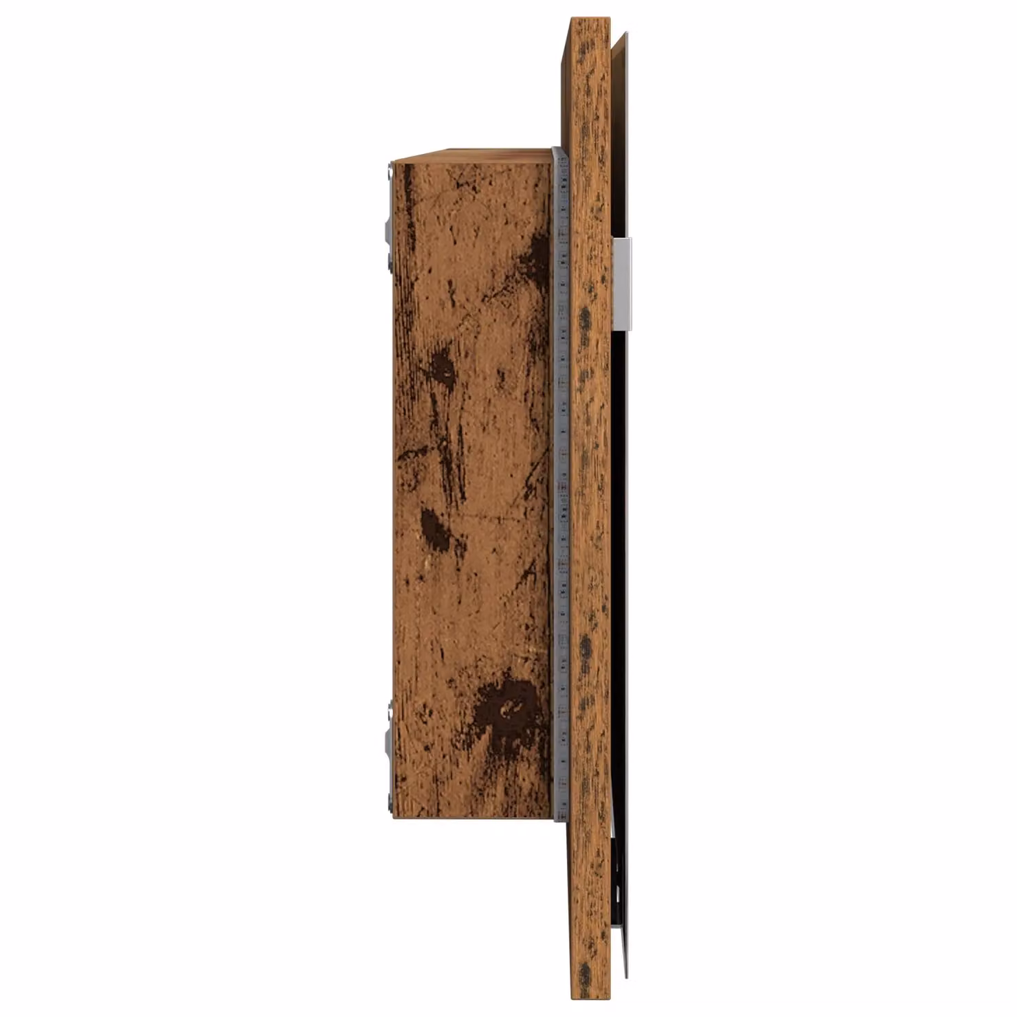 Berkfield Home Bathroom Mirror Cabinet with LED Light, Old Wood, Brown, W: 80 cm, D: 37 cm – 2
