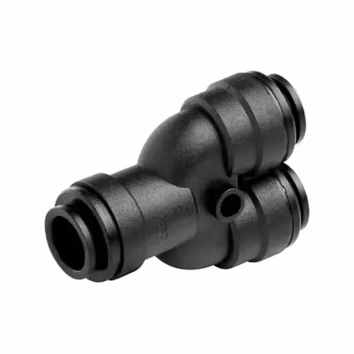 John Guest 12mm Push Fit 2 Way Y Divider Manifold in Black – 2