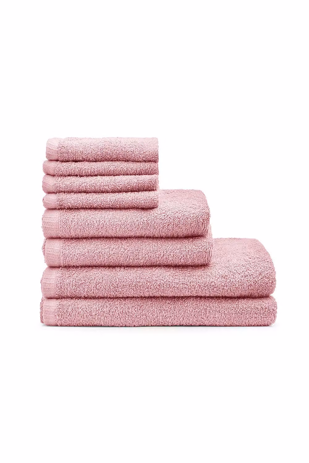Catherine Lansfield 8 Piece Quick Dry Cotton Towel Set in Pink – 3