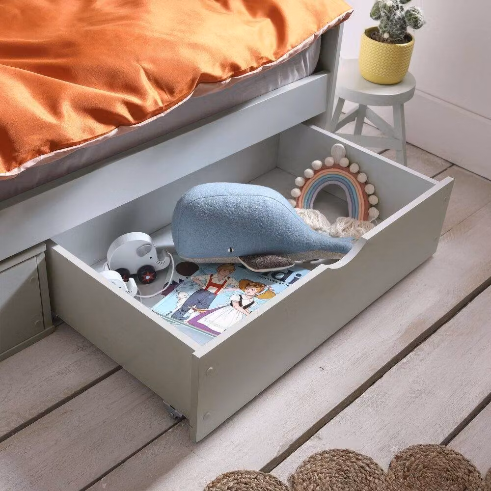 Nöa and Nani Hampshire Single Bed Frame with Oda Drawers in Grey – 2