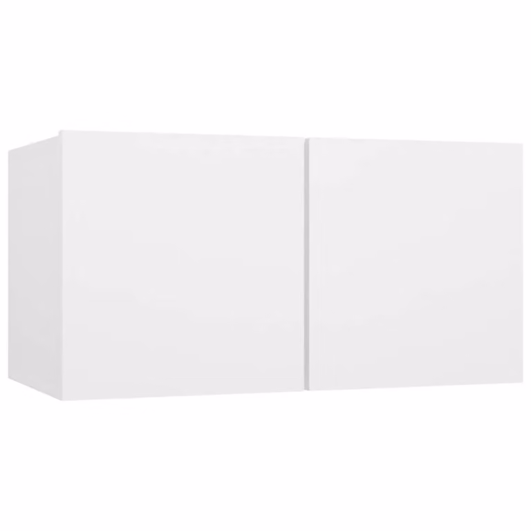 Berkfield Home 4 Piece White Minimalist TV Cabinet Set in Engineered Wood