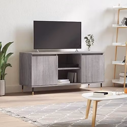 vidaXL TV Cabinet in Grey Sonoma, W: 104 cm, D: 35 cm, H: 50 cm – 2