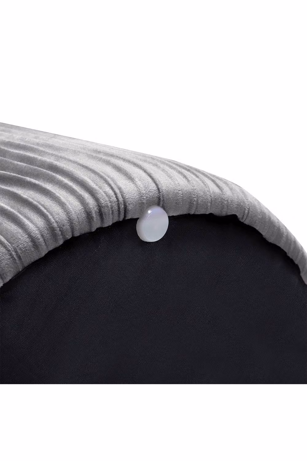 Garden Sanctuary Modern Pleated Storage Ottoman in Grey – 4