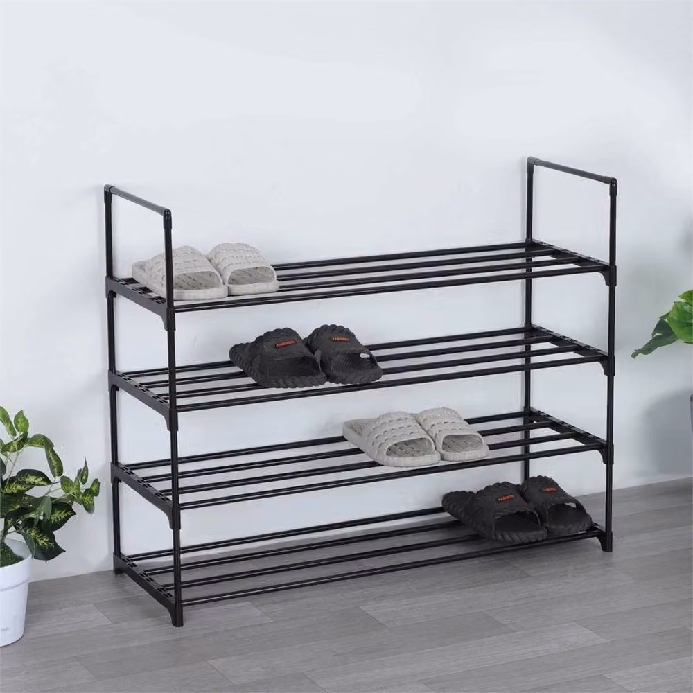 Nordara 4-Tier Metal Shoe Rack in Black – 3