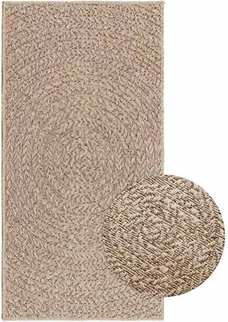 Berkfield Home ZIZUR Beige Jute Look Indoor and Outdoor Rug, W: 60 cm, L: 110 cm – 1
