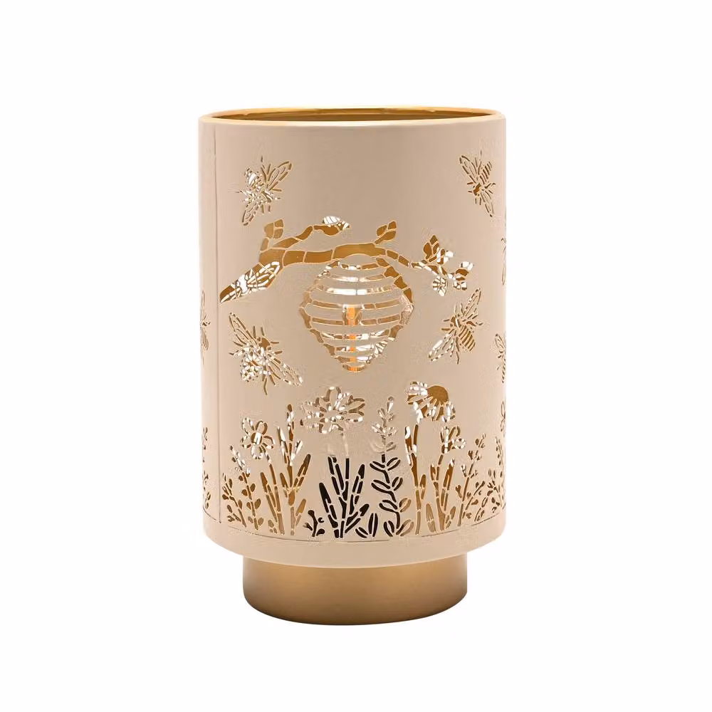 Hestia Bee Small LED Table Lamp in Gold/Brass – 2