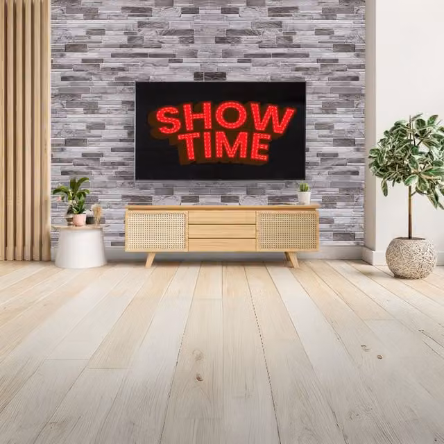 Novecrafto 3D Wall Panels Slim Stone Brick Effect PVC Cladding, 6 Sheets, Grey, W: 96 cm, H: 48 cm