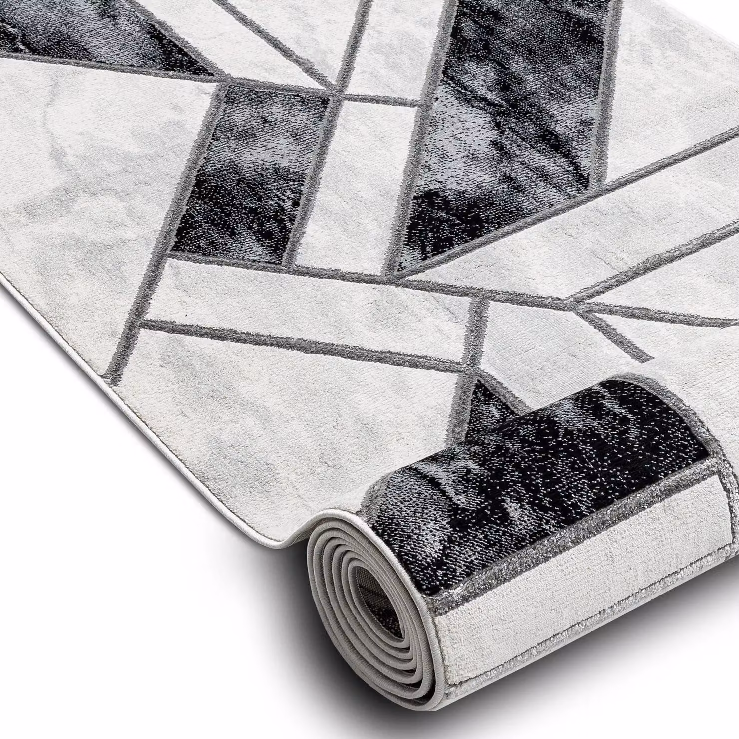 RugsX Exclusive Emerald Runner in Black, W/D/H: 100 x 320 cm – 2