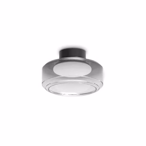 Netlighting Topico LED Dome Semi Flush Ceiling Light in Grey Smoke, 3000K, Diameter: 25 cm – 1