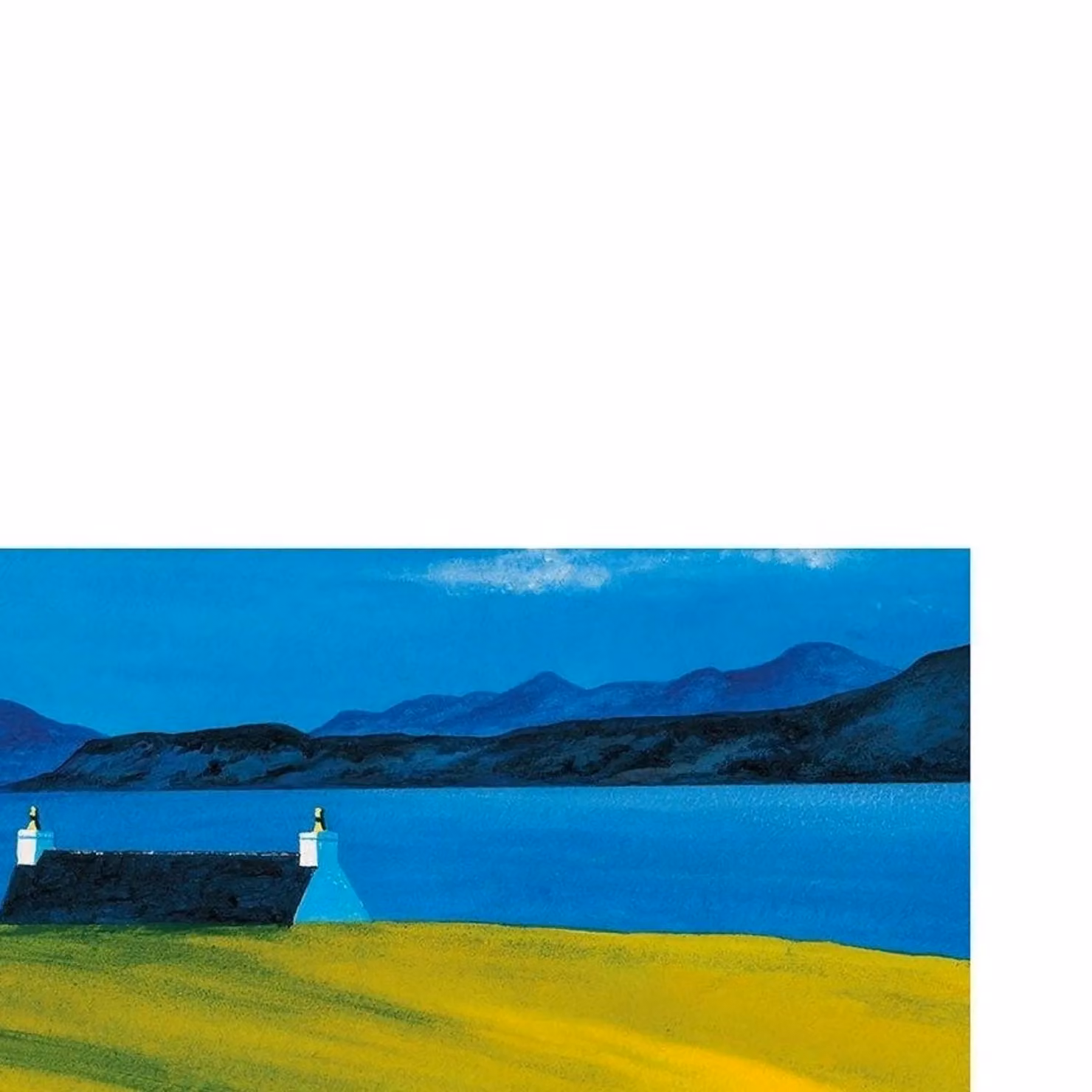 Anthony Barber Over The Sea To Skye II Multicolour Paper Poster Print in Light Blue – 2