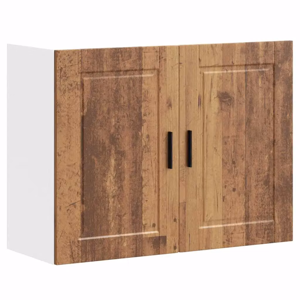 Berkfield Home Porto Old Wood Kitchen Wall Cabinet in Brown – 2
