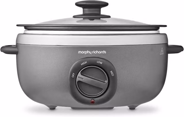 Morphy Richards Sear & Stew Oval Slow Cooker, 3.5 l, Silver