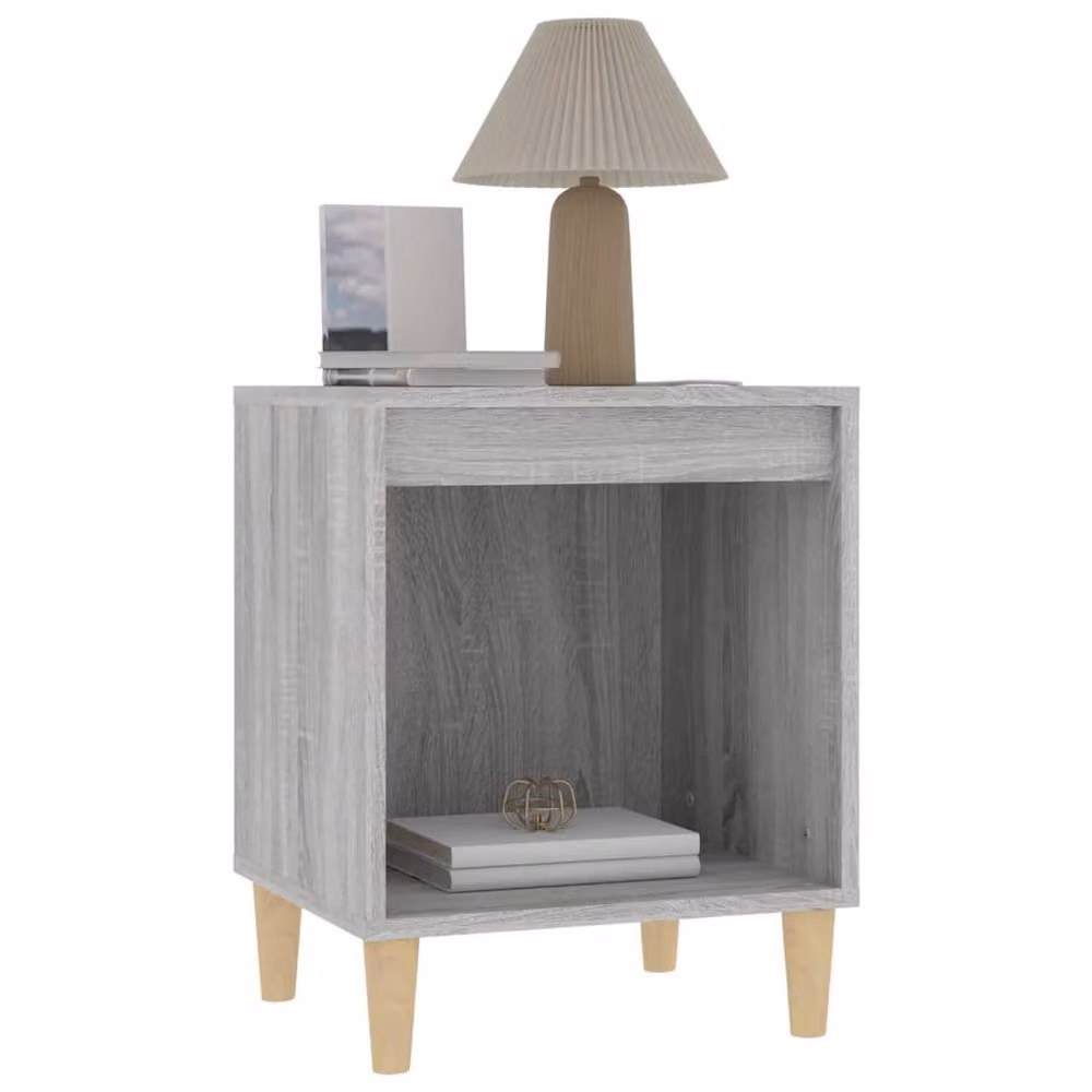 Berkfield Home Elegant Bedside Cabinet in Grey Sonoma, W/D/H: 40 x 35 x 50 cm – 4