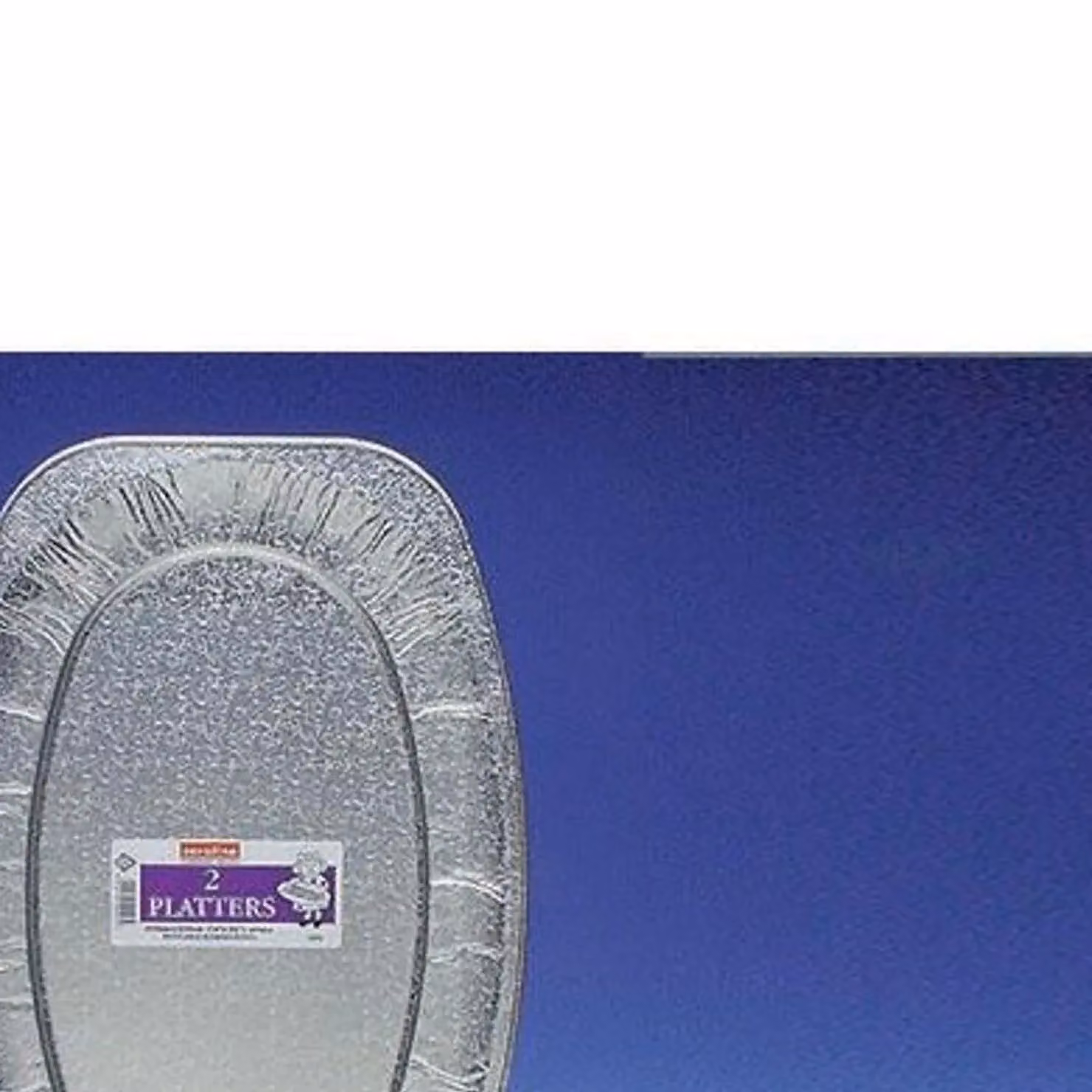Caroline Silver Foil Platters, 2 Pack, Diameter: 55 cm – 2