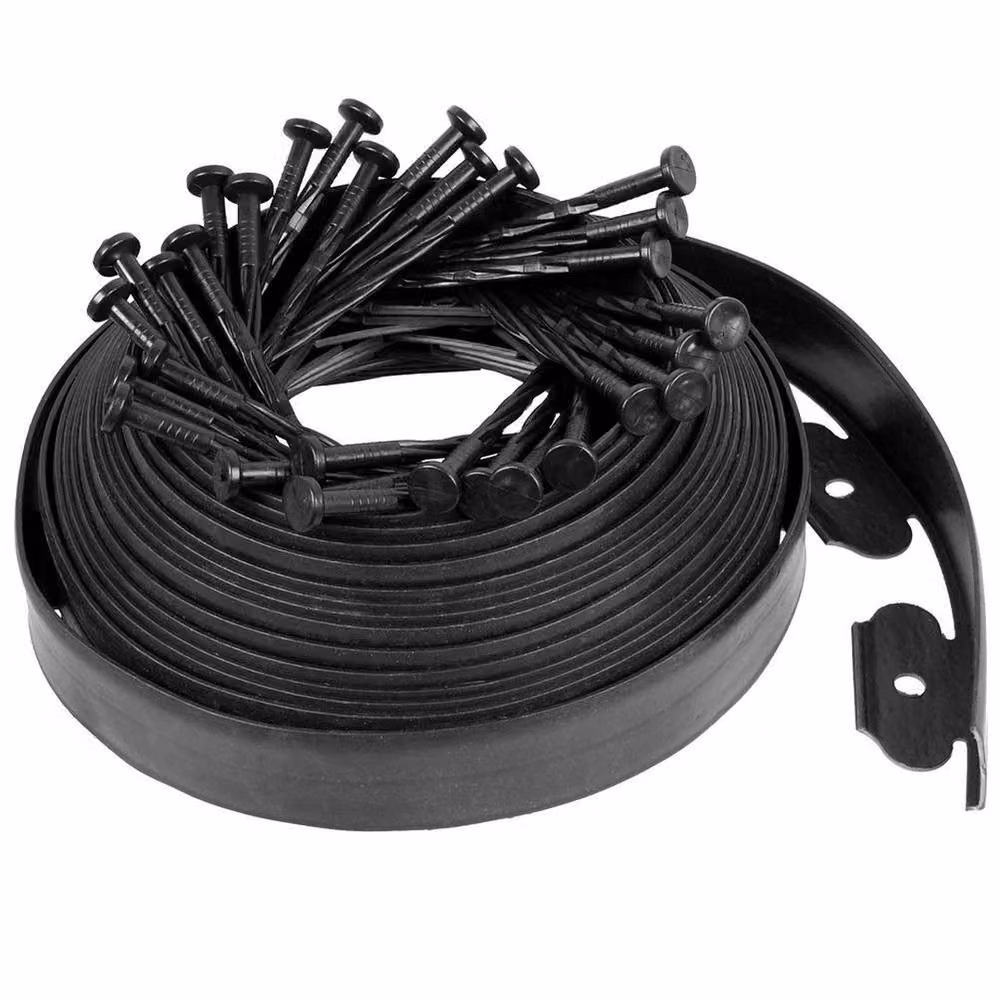 NESTLUNE Flexible Garden Border Grass Lawn Path, Black, W/H: 15 x 100 cm – 2