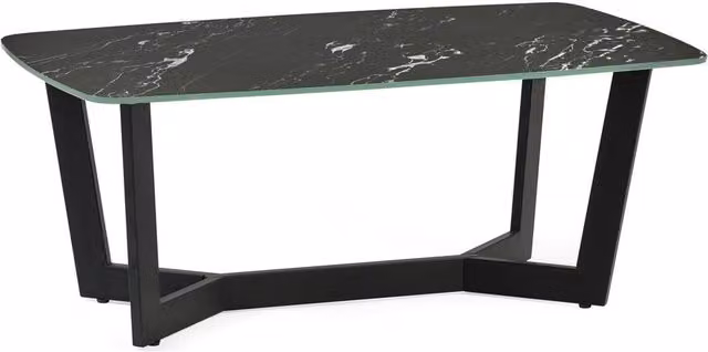 Cheshire Helios Modern Black Marble Effect Coffee Table