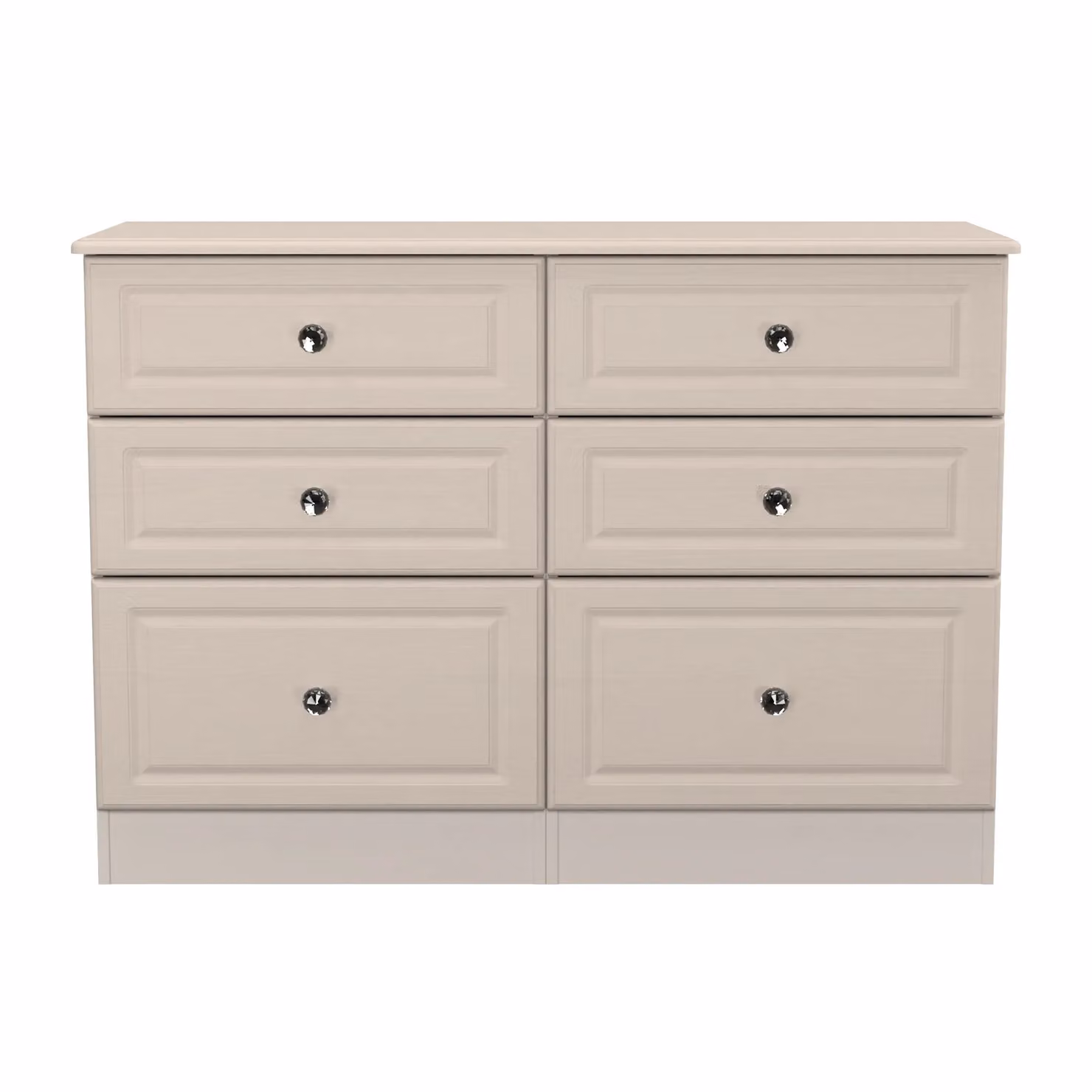 Ready Assembled 2 U Hilton 6 Drawer Wide Chest in Taupe – 2
