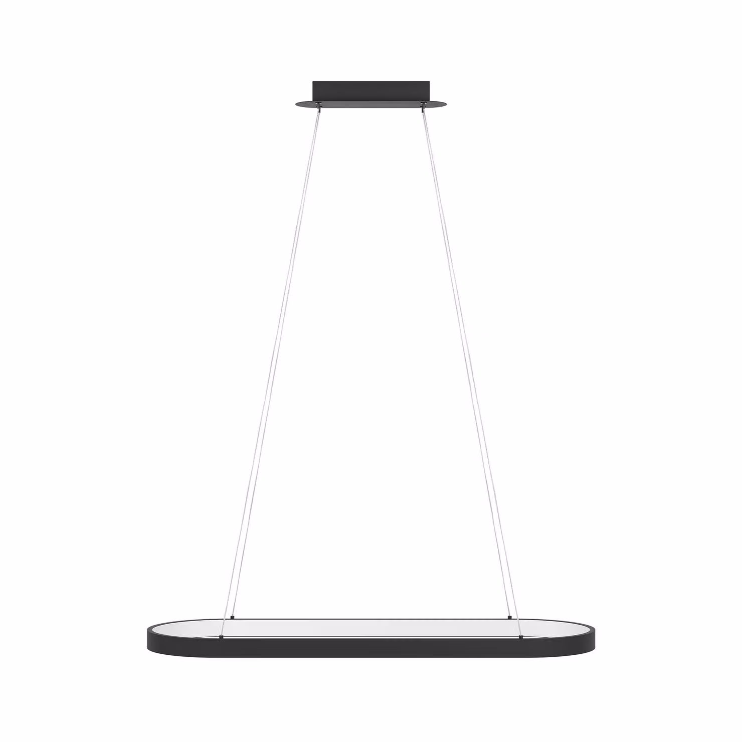 Eglo Codriales Modern Black LED Oval Pendant Light, Dimmable, W/D/H: 120 x 30 x 30 cm – 2