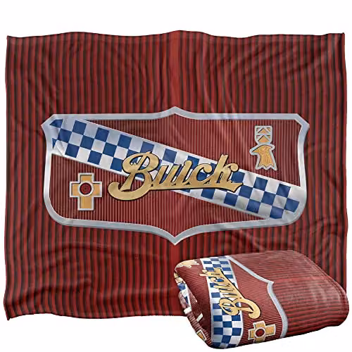 Trevco White Buick Emblem Silky Touch Super Soft Fleece Throw Blanket W/D/H: 152 x 127 cm – 1