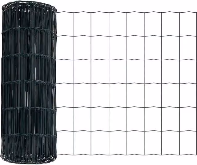 Berkfield Home Euro Fence Green PVC-Coated Steel Fencing, W/H: 0.8 x 25 m – 1