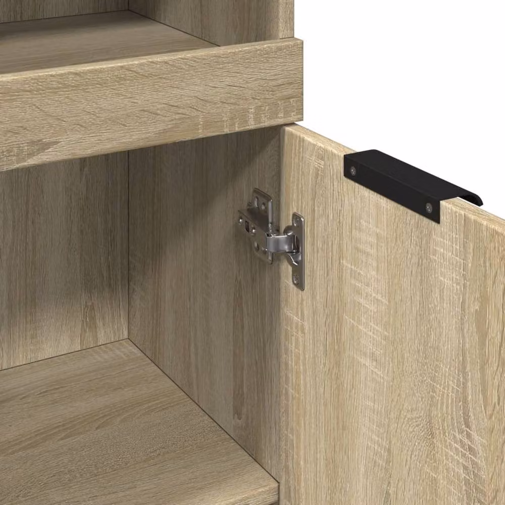 Berkfield Home Sonoma Oak Bathroom Cabinet, Light Oak, W/D/H: 32 x 34 x 188.5 cm – 4