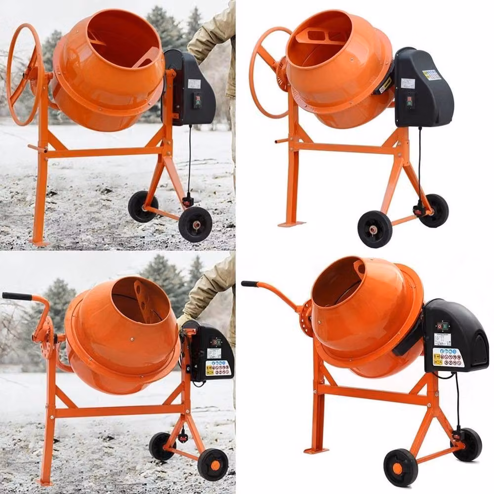 SPETLEK 120L Electric Concrete Mixing Machine in Orange – 5