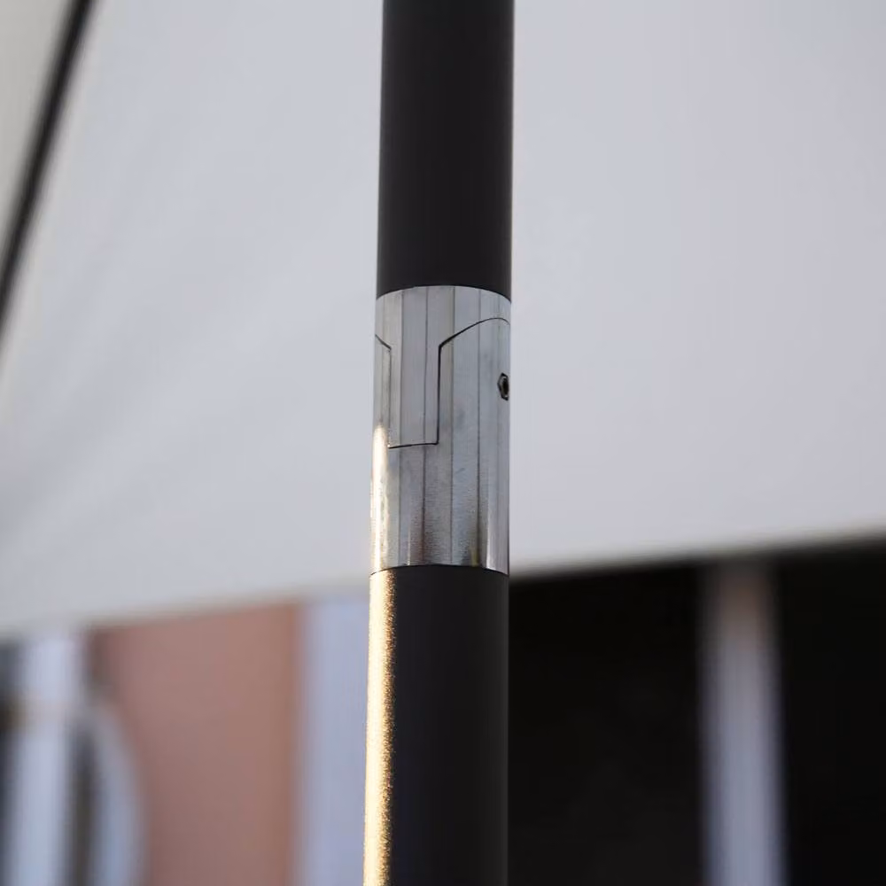 Home Garden Direct Oceanus Cantilever Square Parasol in Beige and White – 3