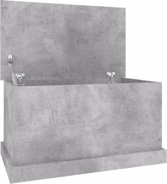 Berkfield Home Storage Box in Concrete Grey, W/D/H: 70 x 40 x 38 cm