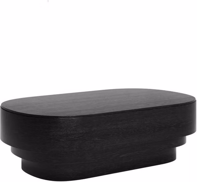 Lemon Pavilion Furniture Kuma Indoor Coffee Table, Black Wood, W: 100 cm, D: 60 cm, H: 30 cm