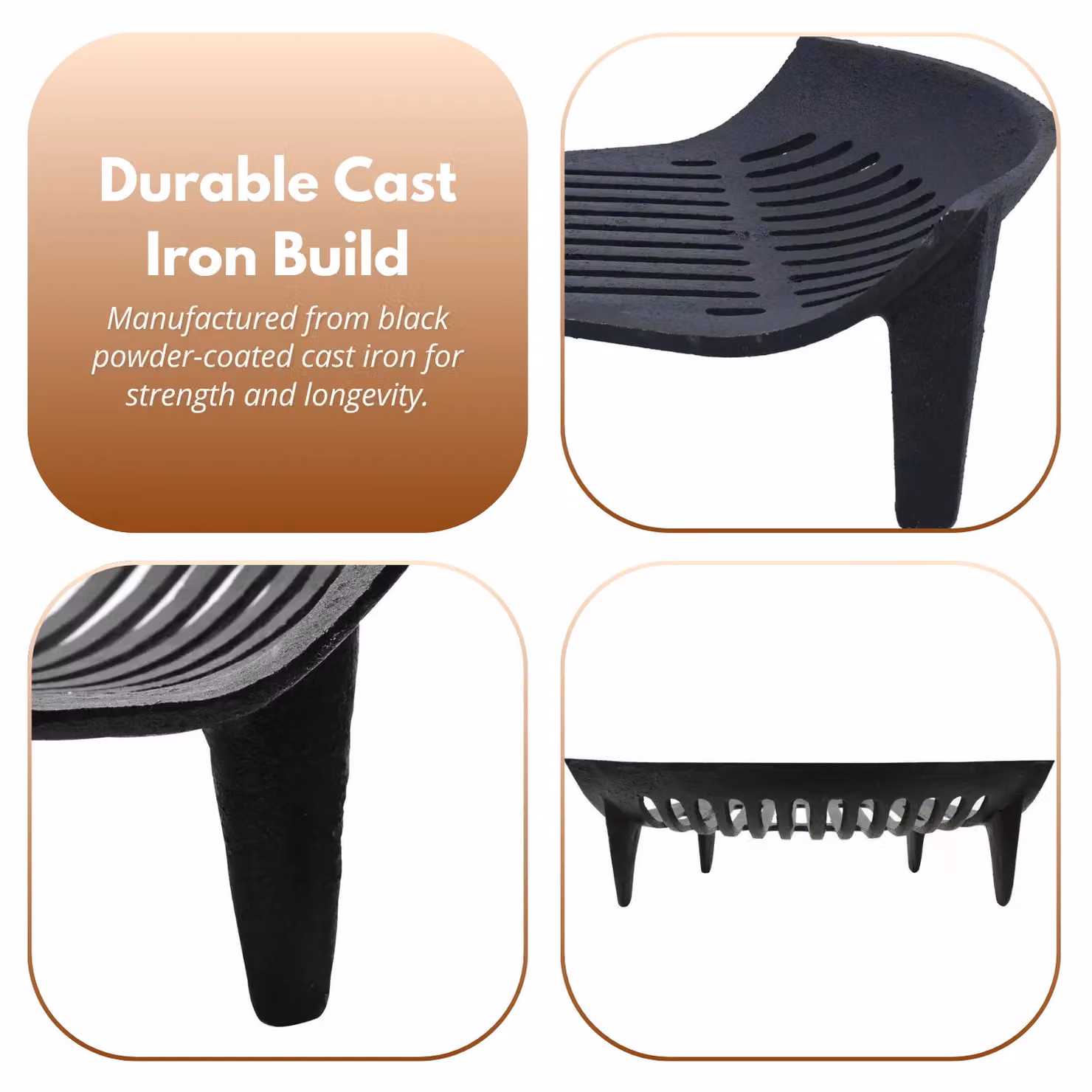 Marco Paul Black Metal Fire Grate, 40cm Diameter – 7