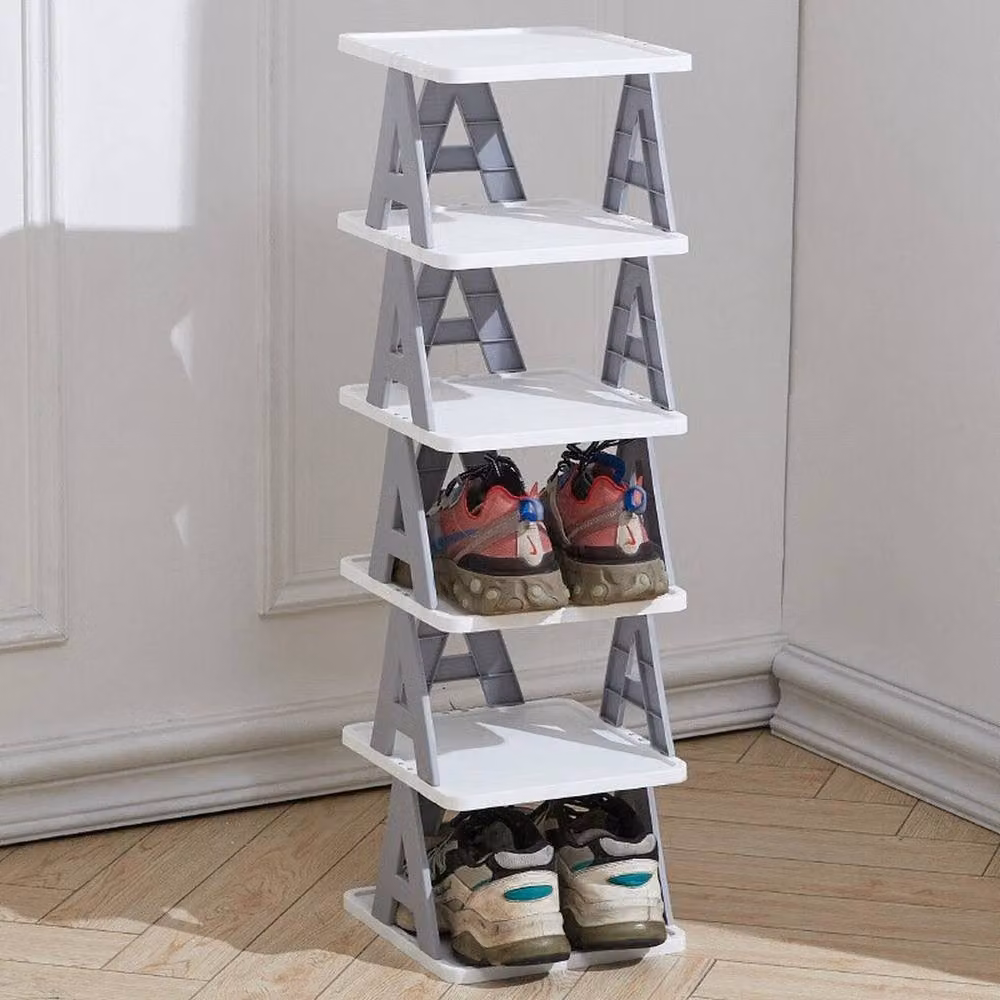 PAWNORA 6 Tier Tall Freestanding Shoe Rack in White – 4