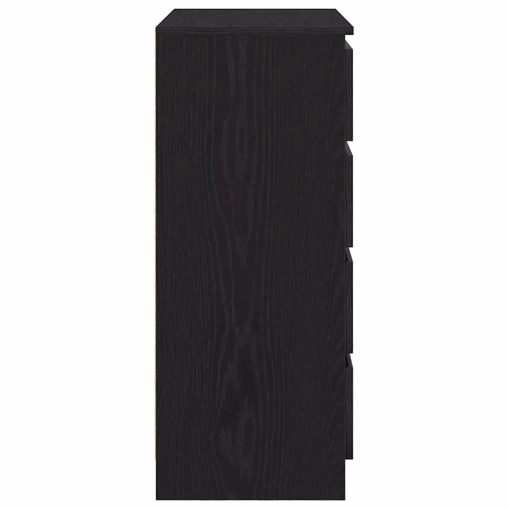 Berkfield Home Black Oak Sideboard with Drawers, W/D/H: 71 x 35 x 84 cm – 3